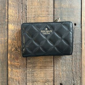 Used Kate Spade Black Quilted Leather Wallet